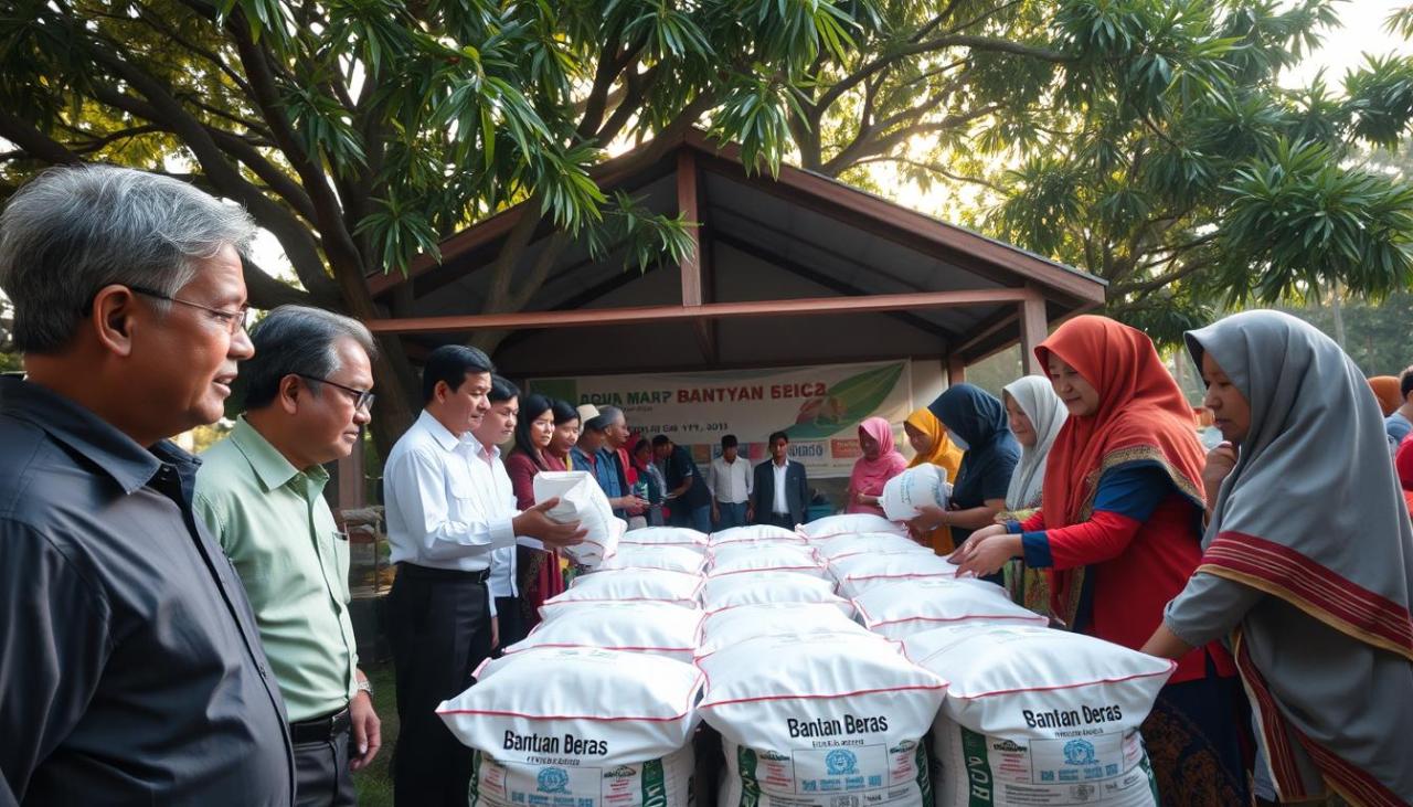 implementasi program bantuan beras