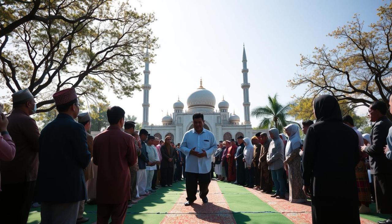 Prabowo shalat Jumat bersama penyintas, simak khutbah bertema musibah