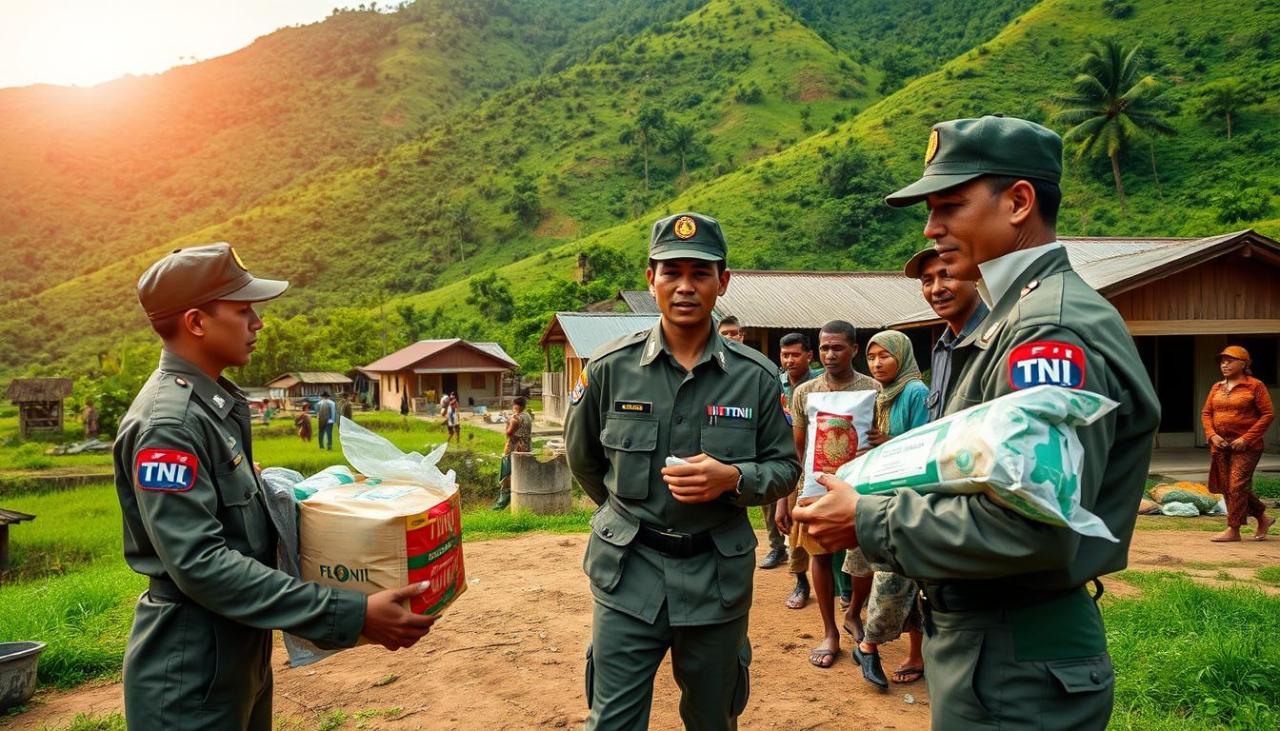 TNI kembali terjunkan bantuan ke desa terisolasi di Tapanuli Utara