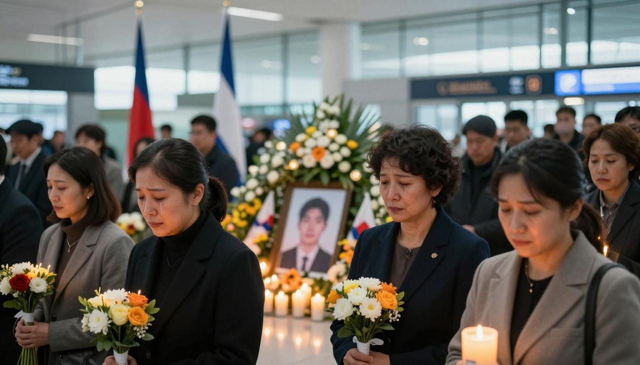 upacara peringatan kecelakaan pesawat Jeju Air